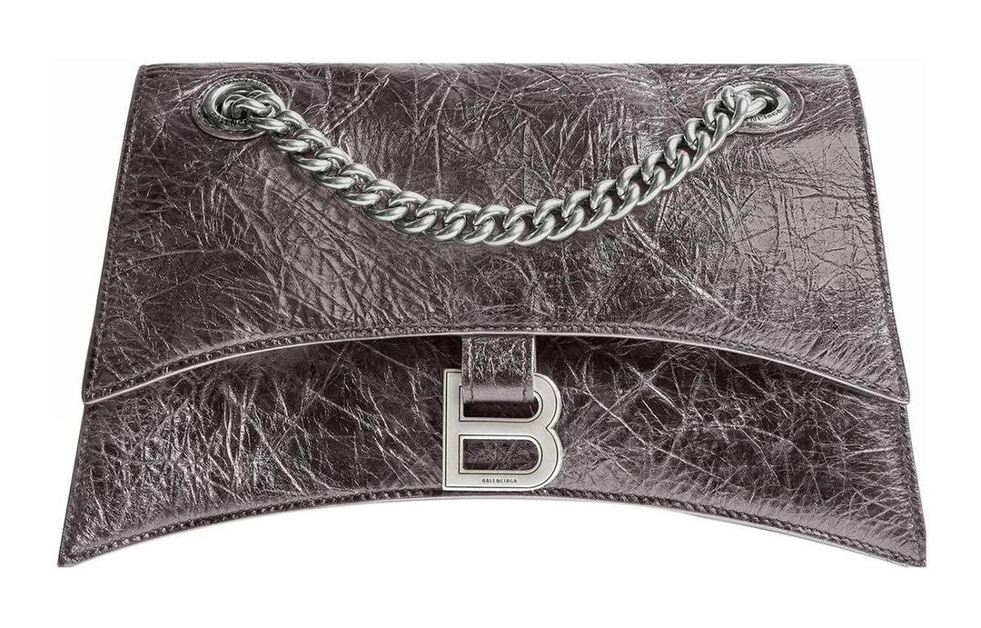Balenciaga Balenciaga Crush Logo Plaque Chain Shoulder Bag