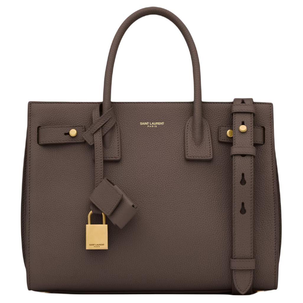 Saint Laurent Saint Laurent SAC DE JOUR Calfskin Shoulder Bag Crossbody Bag Handbag Women's Dark Brown