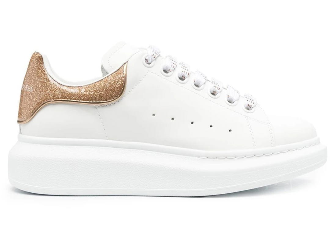 Alexander McQueen Alexander McQueen Oversized White Rose Gold Glitter (Women's)
