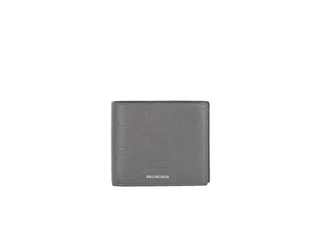 Balenciaga Balenciaga BB Monogram Box Wallet Gray