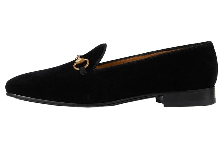 Gucci Gucci Gallipoli Horsebit Velvet Loafers 'Black'