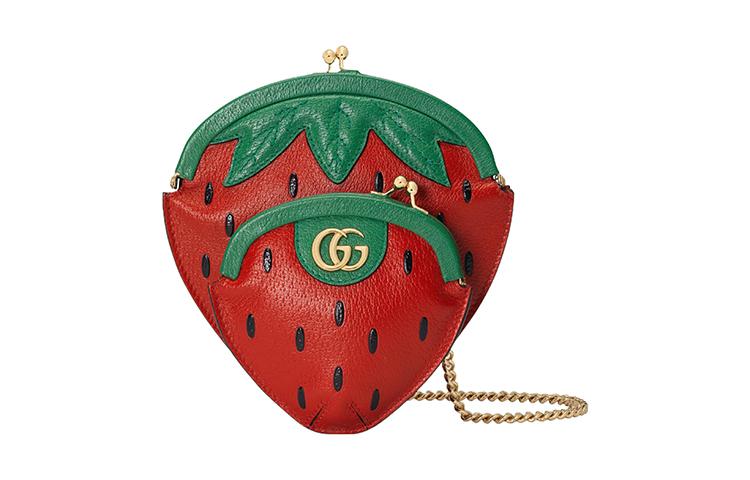 Gucci Gucci Leather Shoulder Bag Crossbody Bag Coin Purses Mini Women's Green/Red