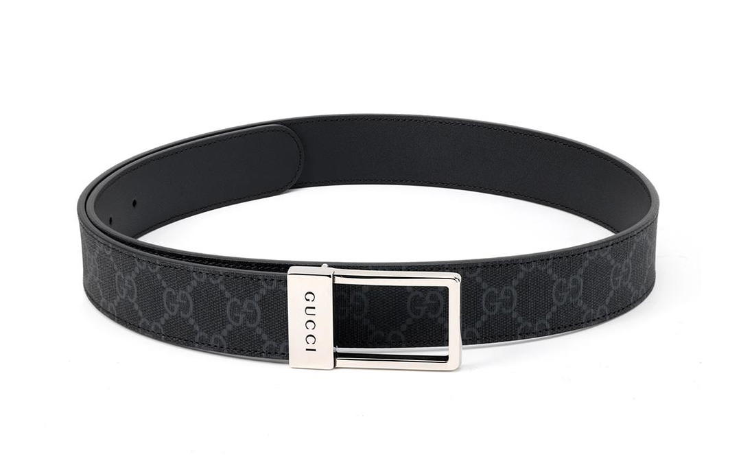 Gucci Gucci Gg Belt With Rectangular Buckle Gg Supreme