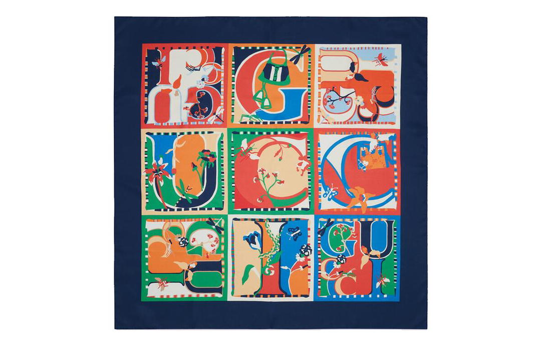 Gucci Gucci Silk Scarves Women's Blue