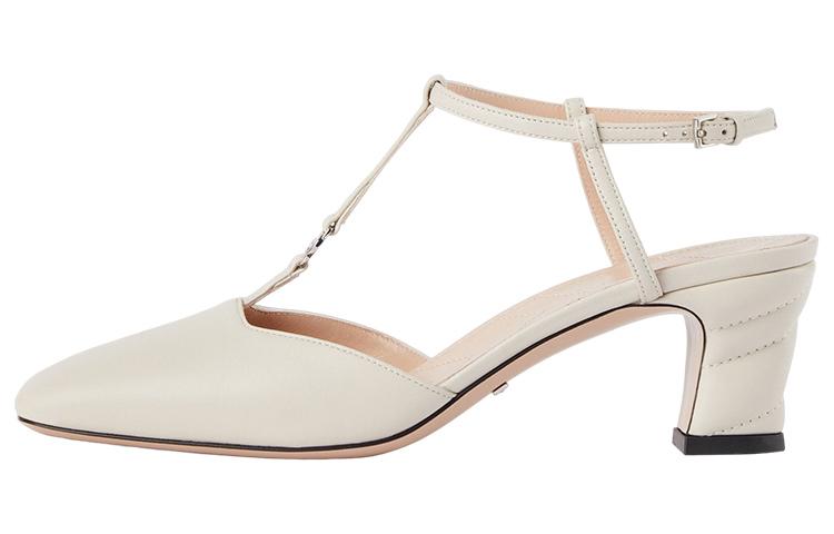 Gucci Gucci PETITE GG Chunky Heel High Heels 5.3cm Women's White