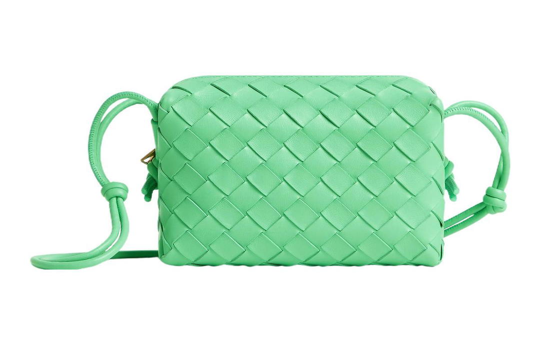 Bottega Veneta Bottega Veneta LOOP Sheepskin Camera Bag Handheld Shoulder Bag Crossbody Bag Mini Women's Siren Green