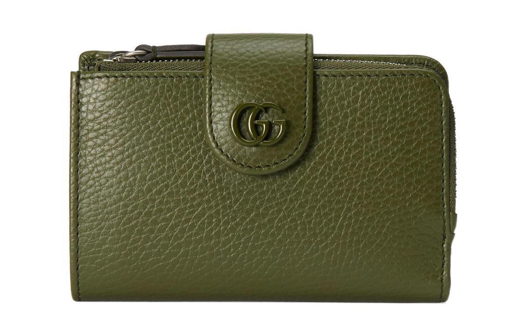 Gucci Gucci GG Marmont Leather Card Clip Card Holder Women's Jasper