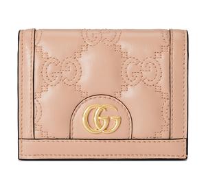 Buy Gucci GG Matelassé Leather Card Holder Wallet Small Size Women's Rose Beige at Sasom – Authentic and Ready to Ship