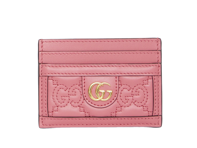 Gucci Gucci Gg Matelasse Card Casepink Purple Leather 100matelasse Leather - view 1