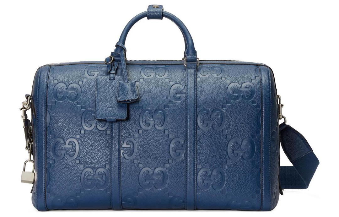 Gucci Gucci Leather Handbag Shoulder Bag Crossbody Bag Travel Bag Small Size Men's Blue