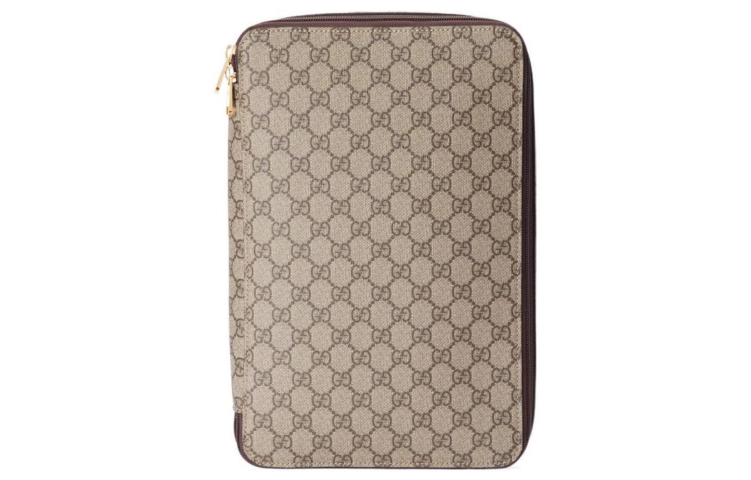 Gucci Gucci Canvas Storage Bag Large Size Men's Beige & Ebony