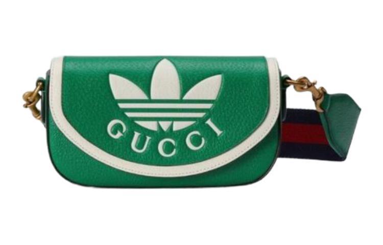 Gucci Gucci adidas Collaboration Leather Crossbody Bag Shoulder Bag Women's Green