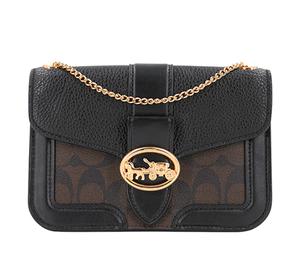 Buy Coach Georgie Leather Small Square Bag Jiusheng Shoulder Bag Small Size Women's Dark Brown Monogram at Sasom – Authentic and Ready to Ship