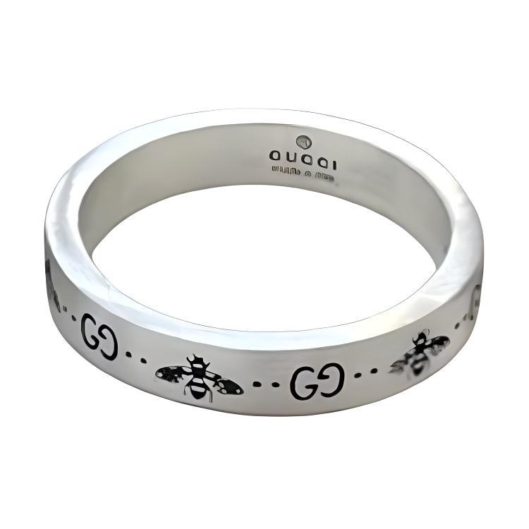 Gucci Gucci 925 Sterling Silver Rings Unisex Silver