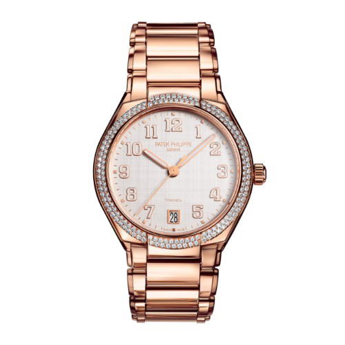 Patek Philippe Patek Philippe Twenty-4 Automatic Tiffany Rose Gold / Diamond / Shantung Silk