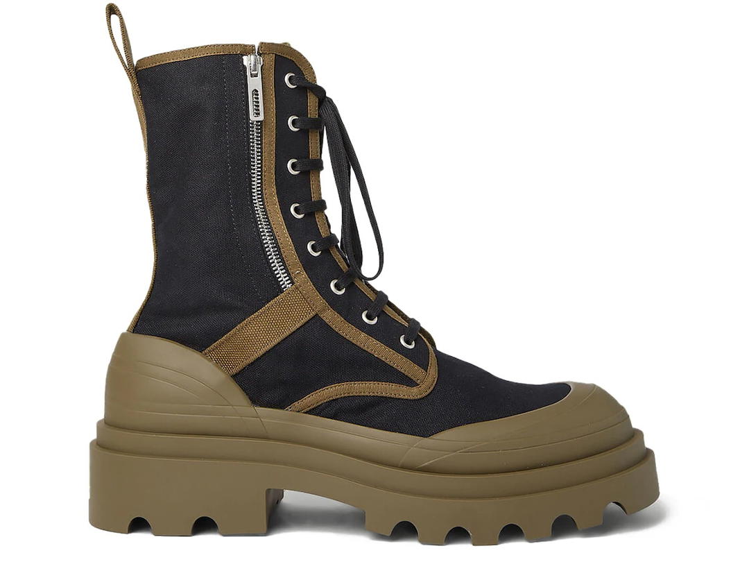 Bottega Veneta Bottega Veneta Lace-Up Boots Black Green