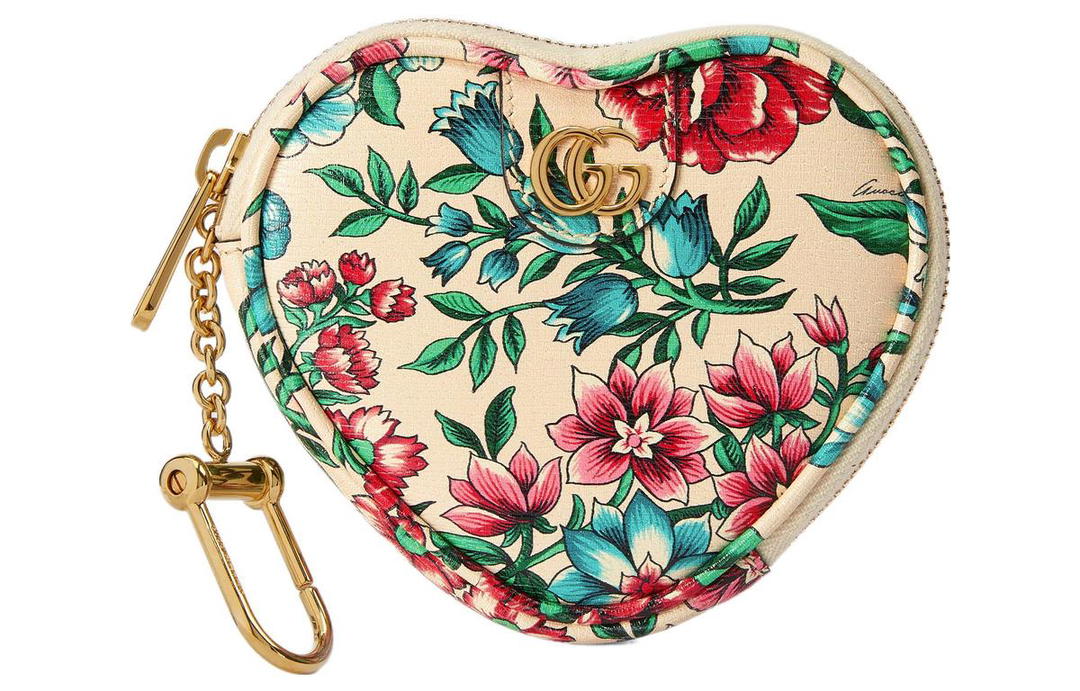 Gucci Gucci Ophidia Leather Key Pouch Women's Multicolor