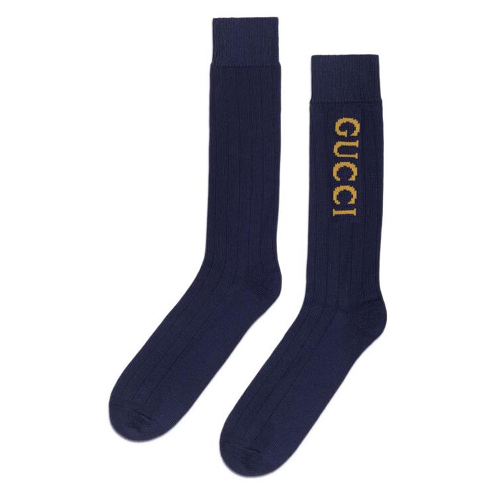 Gucci Gucci Intarsia knit Logo Socks