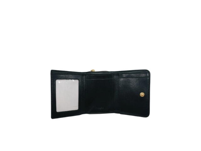 Coach Coach Small Trifold Wallet In Signature Canvas Brown Black - view 2