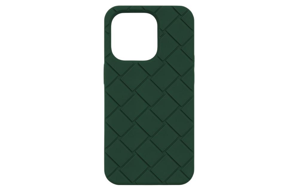 Bottega Veneta Bottega Veneta Rubber IPhone 14 Pro Rubber Silicone Phone Case Bag Accessory Unisex Emerald