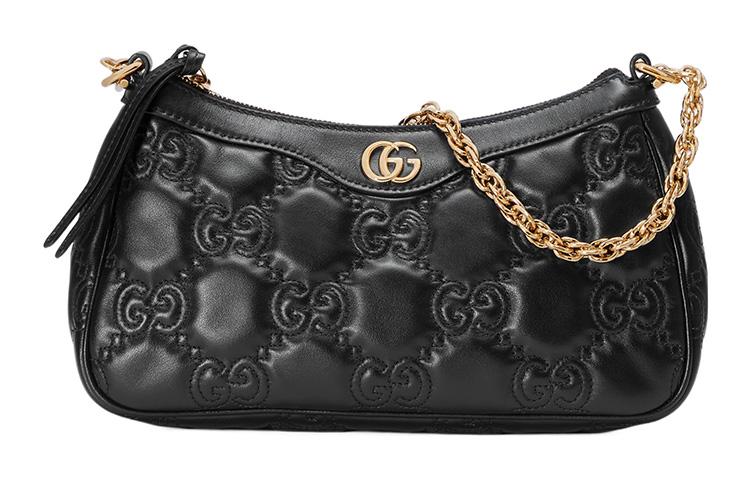 Gucci Gucci GG Matelassé Leather Pochette, Shoulder Bag Shoulder Bag, Handbag Women's Black