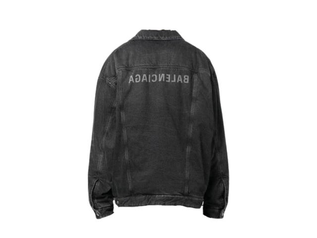 Balenciaga Balenciaga Mirror Padded Denim Jacket Dark Grey - view 2