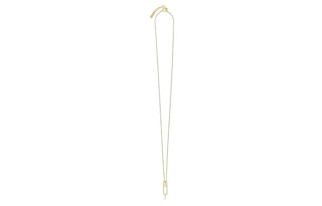 Saint Laurent Saint Laurent Sim Key And Rhinestone Charm Necklace - gold - view 1