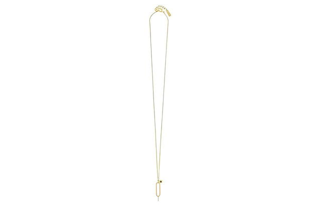 Saint Laurent Saint Laurent Sim Key And Rhinestone Charm Necklace - gold - view 2