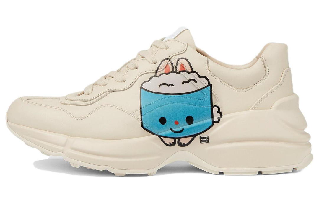 Gucci Gucci Rhyton Low Top Chunky Sneakers Women's Ivory White