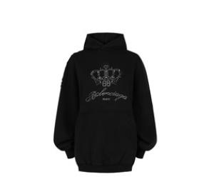 Buy Balenciaga BB Motel Large Fit Hoodie Faded Black at Sasom – Authentic and Ready to Ship