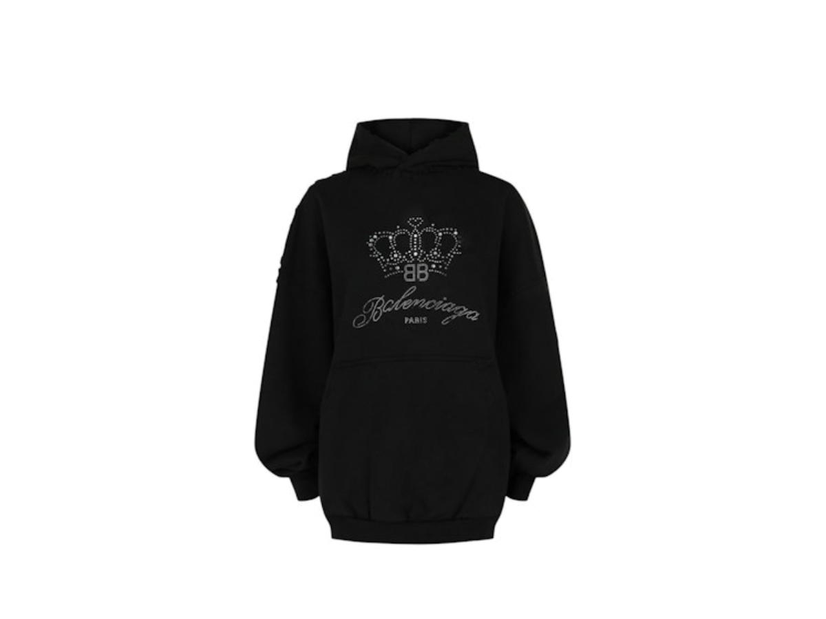 Balenciaga Balenciaga BB Motel Large Fit Hoodie Faded Black