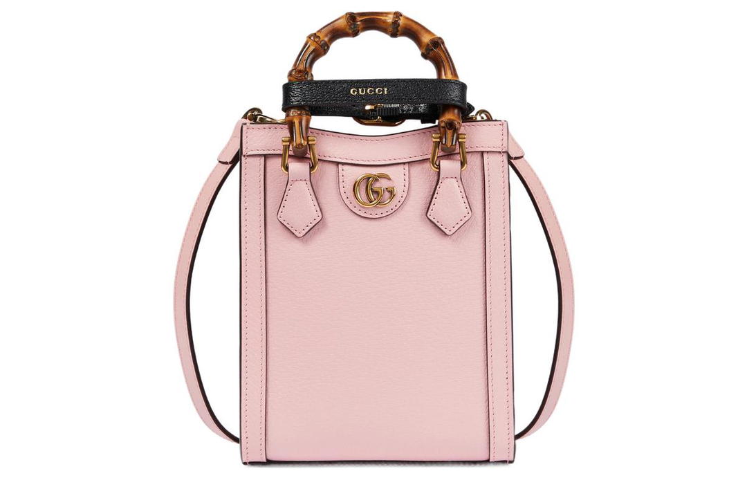 Gucci Gucci Diana Leather Tote Bag Shopping Bag Shoulder Bag Crossbody Bag Handbag Mini Women's Pink