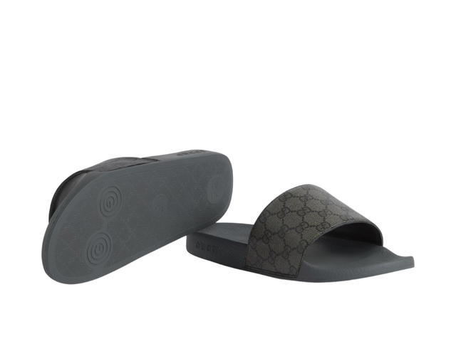 Gucci Gucci Slide Grey Sandals Monogram - view 3