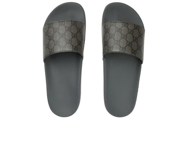 Gucci Gucci Slide Grey Sandals Monogram - view 5
