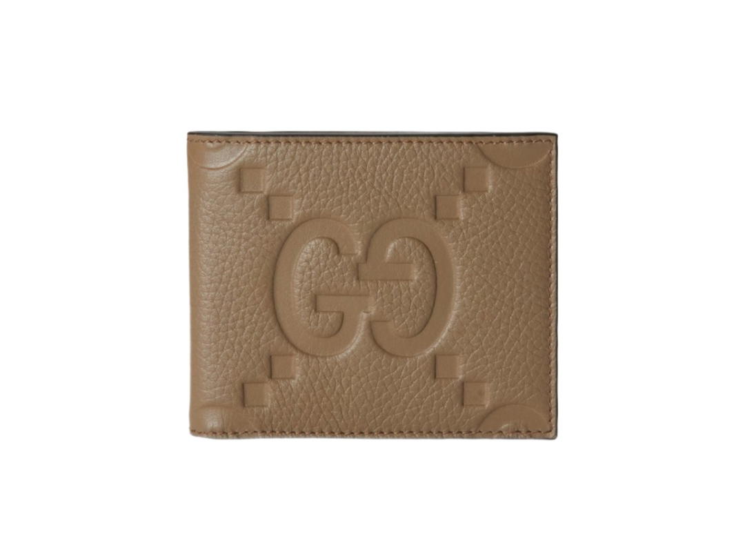 Gucci Gucci Jumbo GG Wallet Taupe Leather
