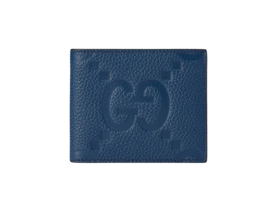 Gucci Gucci Jumbo GG Wallet Blue Leather