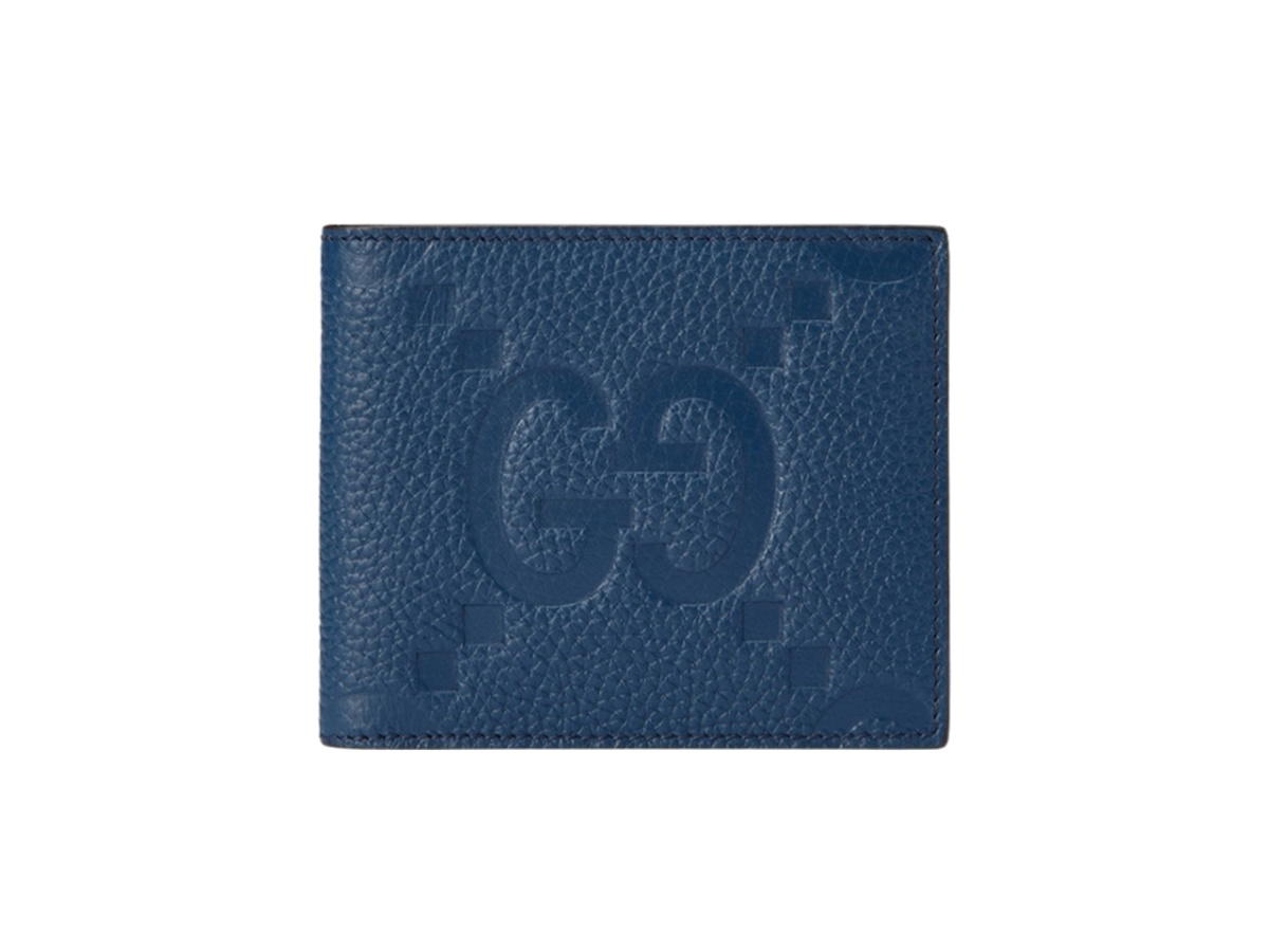 Gucci Gucci Jumbo GG Wallet Blue Leather