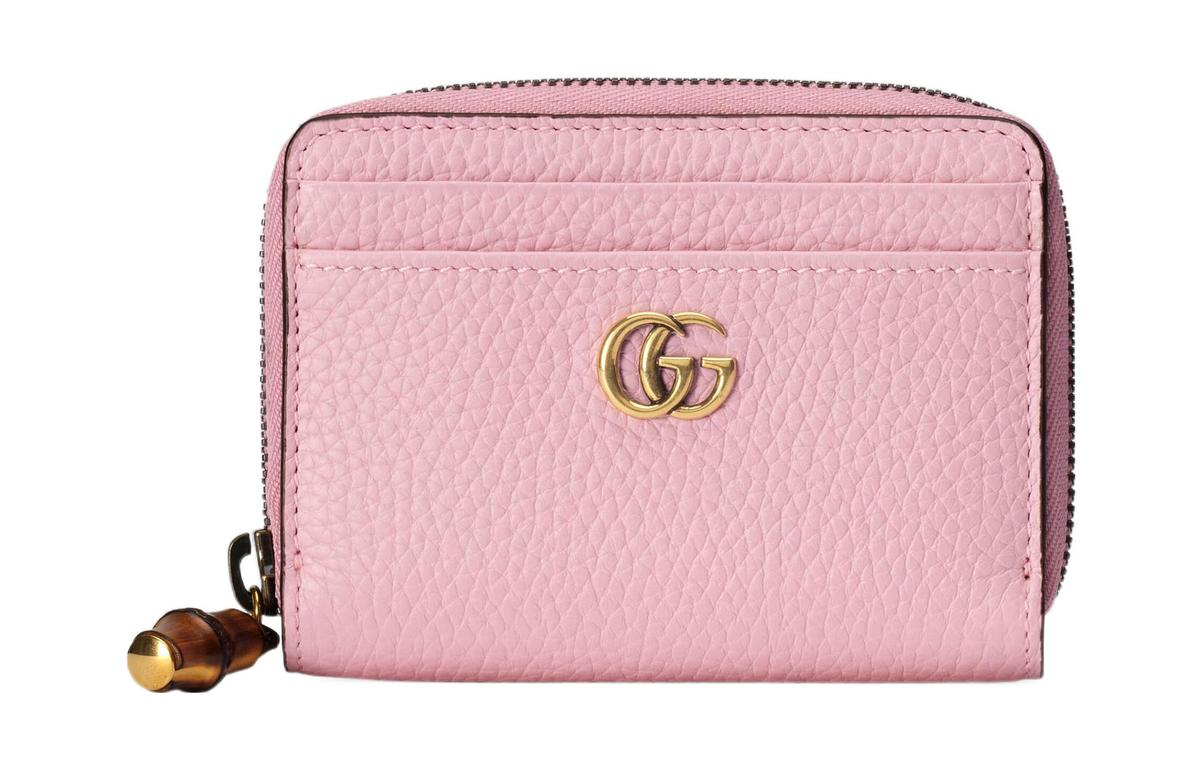 Gucci Gucci Leather Wallet Women's Pink