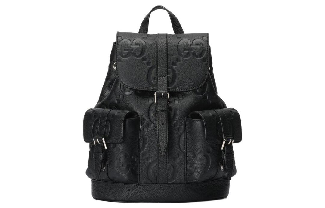 Gucci Gucci Leather Backpack Large Size Men's Black