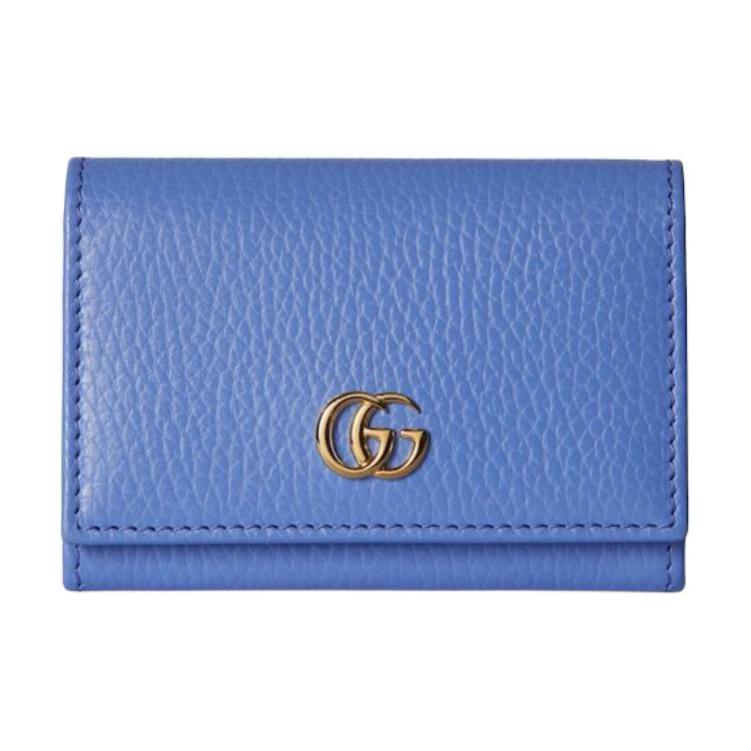 Gucci Gucci Leather Card Holder Regular Women's Light Purple