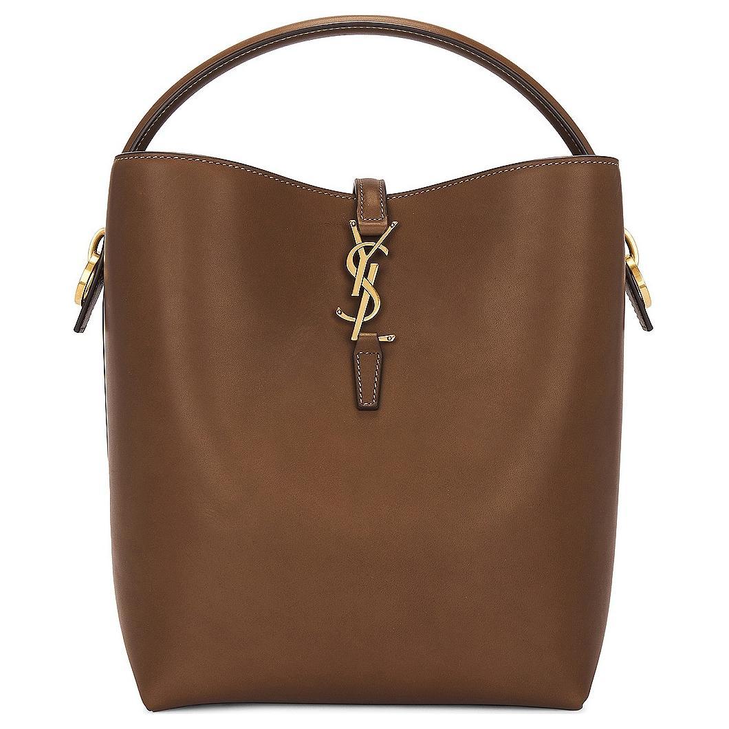 Saint Laurent Saint Laurent Leather Bucket Bags Shoulder Bag Crossbody Bag Handbag Women's Woody Brown