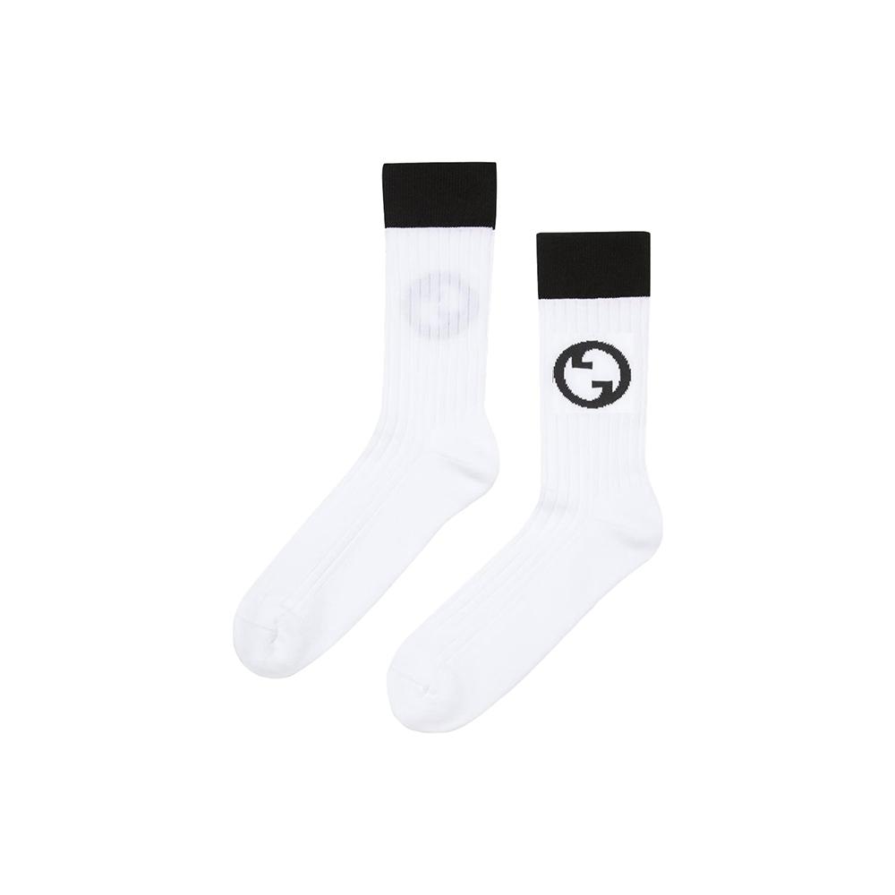 Gucci Gucci Interlocking G Logo Embroidered Socks