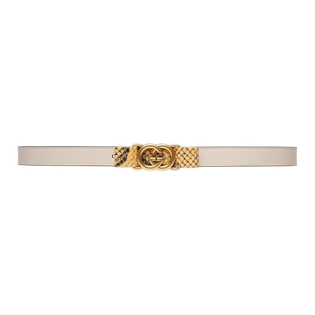 Gucci Gucci Leather Belts Women's White -