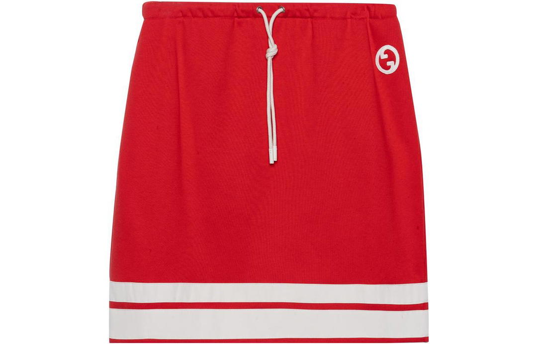 Gucci Gucci Denim Long Skirts Women's Red