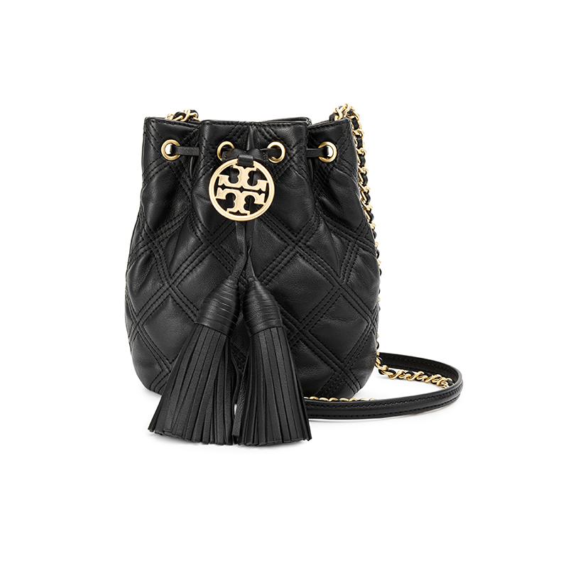 Tory Burch TORY BURCH Fleming Sheepskin Bucket Bags Crossbody Bag Shoulder Bag Mini Women's Black