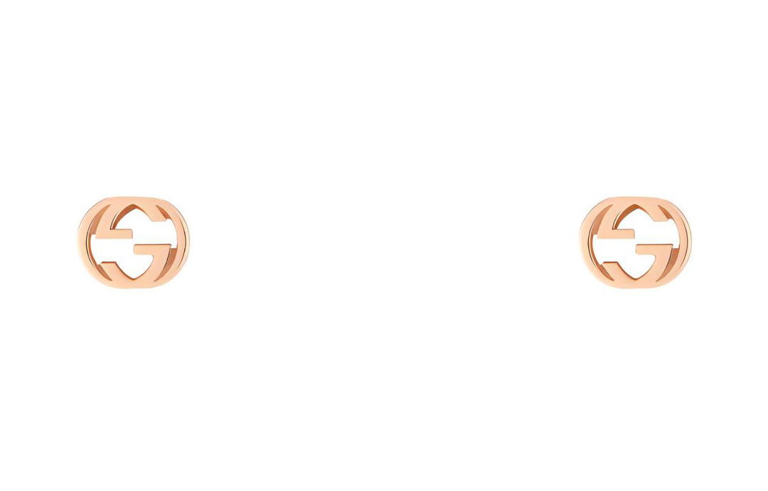 Gucci Gucci 18K Rose Gold Stud Earrings Women's Rose Gold