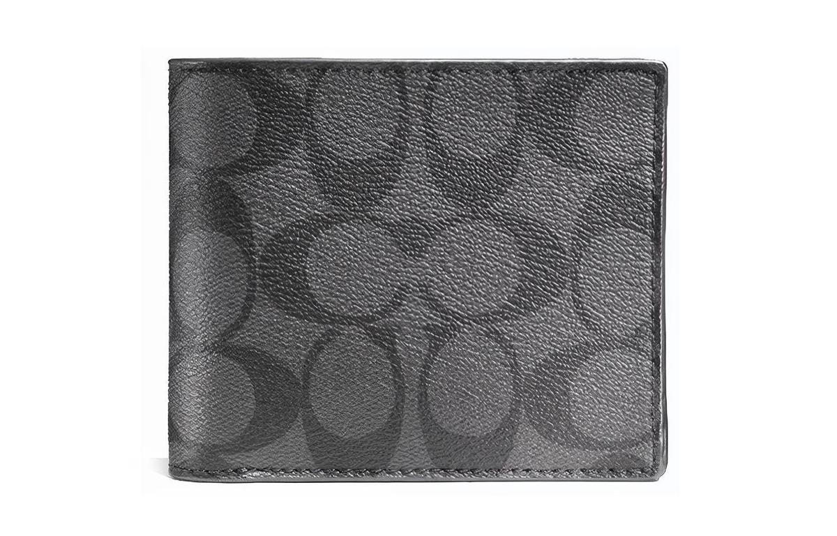 Coach Coach Men 3 IN 1 Wallet Charcoal/Black
