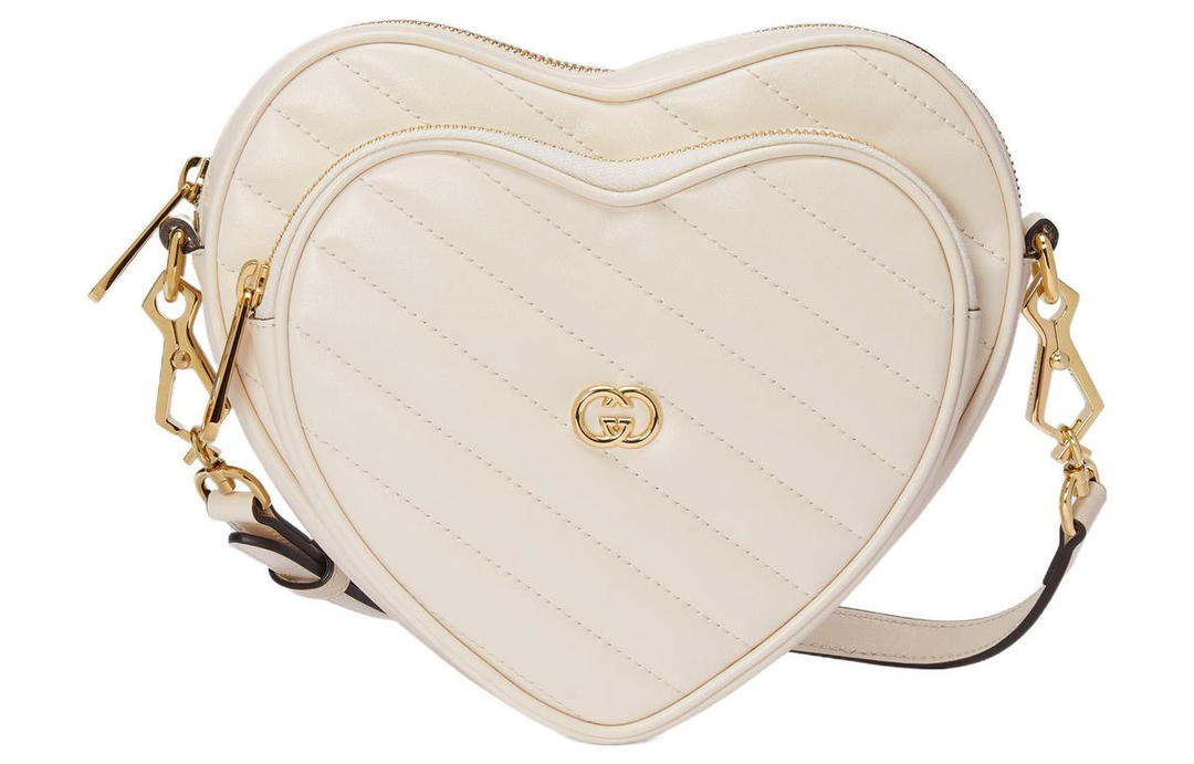 Gucci Gucci Leather Crossbody Bag Shoulder Bag Women's White