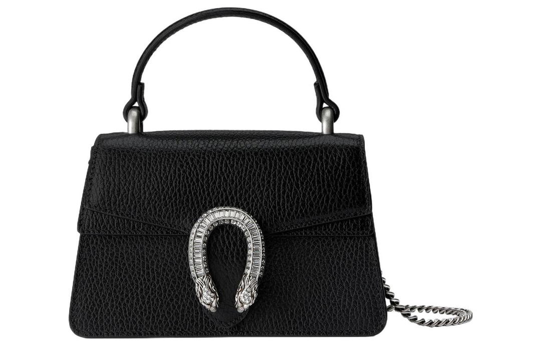 Gucci Gucci Dionysus Leather Shoulder Bag Crossbody Bag Handbag Mini Women's Black