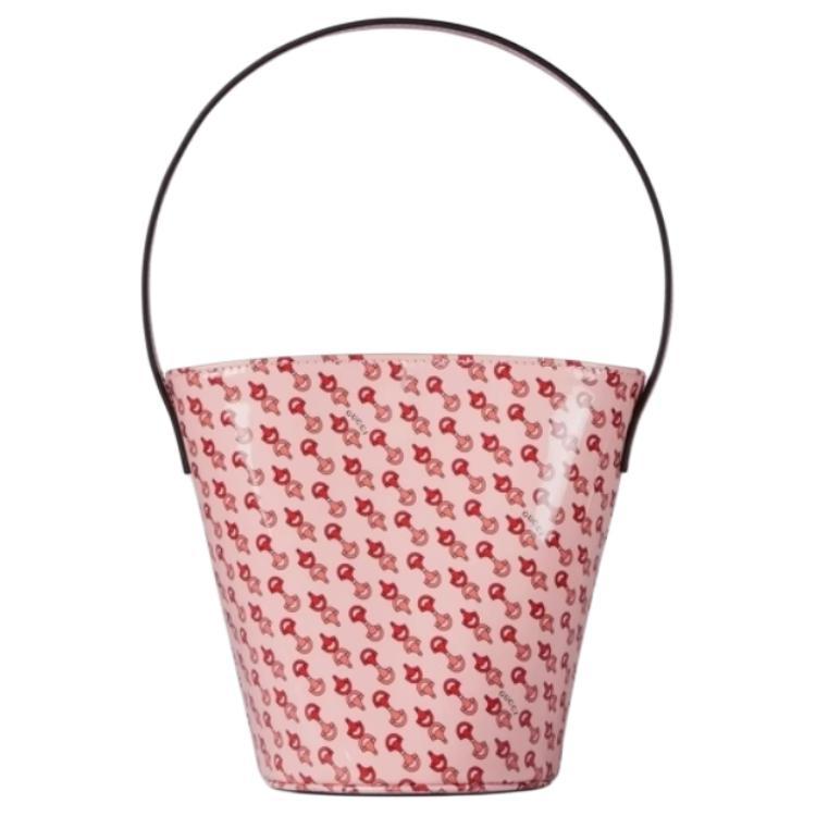 Gucci Gucci Patent Leather Bucket Bags Handbags Kids' Light Pink